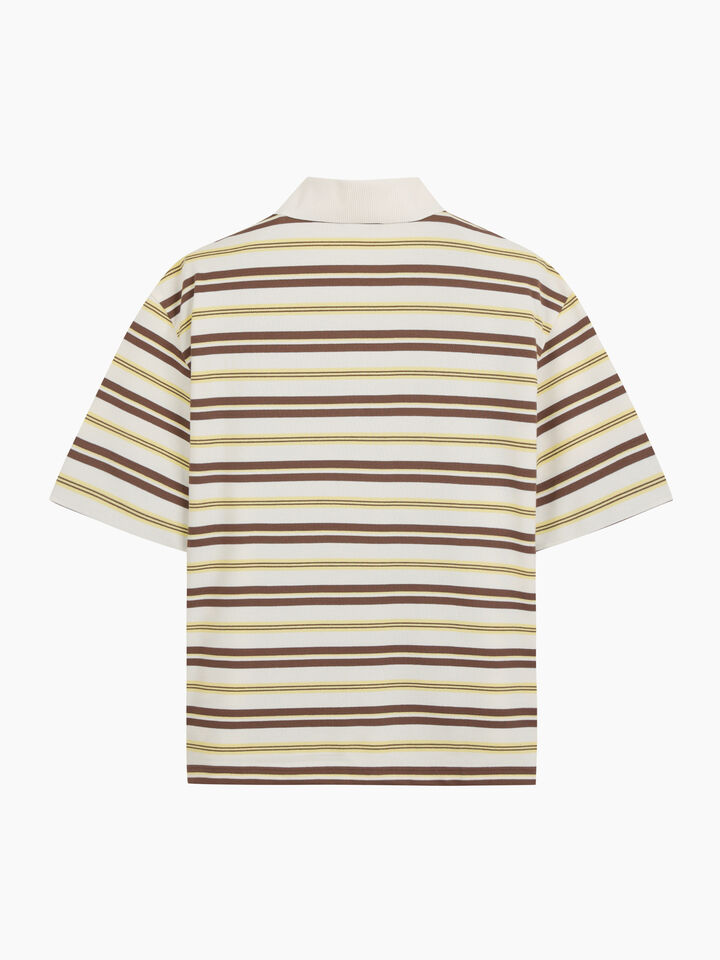 White striped polo - null - Yellow | Sisley K image number 2